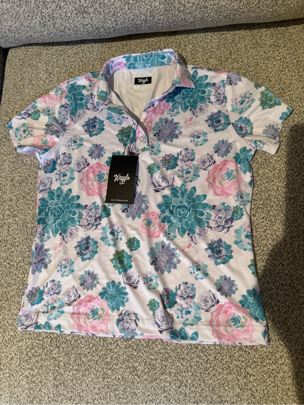 Wrangle Floral Polo Shirt - Pink & Teal - Kids